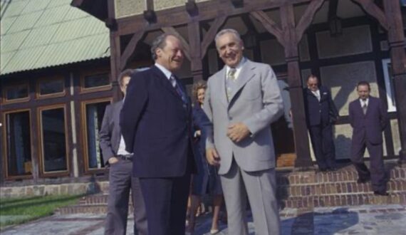 Willy Brand i Edward Gierek w Łańsku, 1977 rok